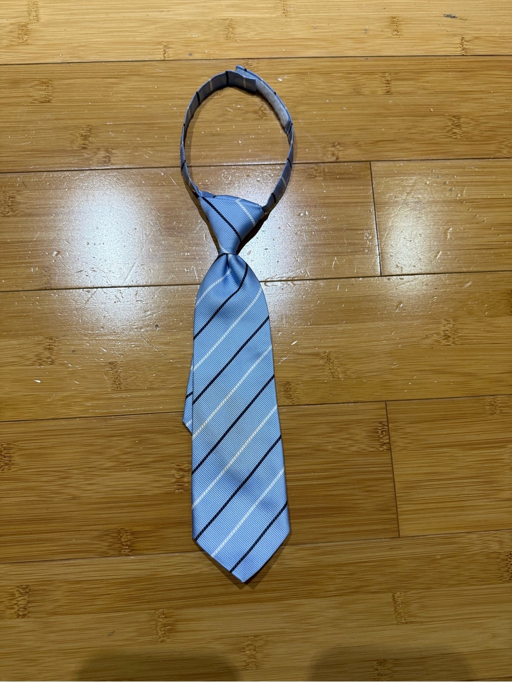 Light Blue Striped toddler Tie - Classic Neckwear